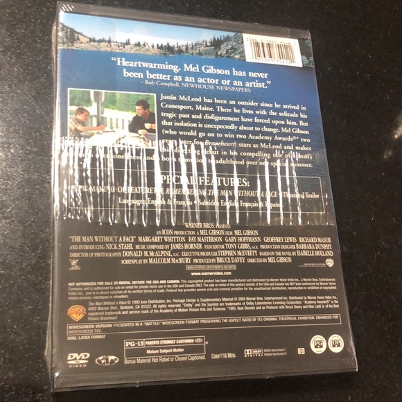 The man without a face DVD with Mel Gibson brand new package never been … - Picture 2 of 3